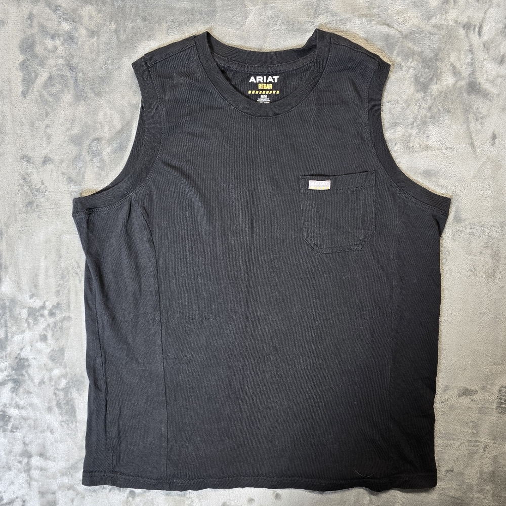 Ariat Rebar Sleeveless Tank Top Muscle Shirt Size Medium Black